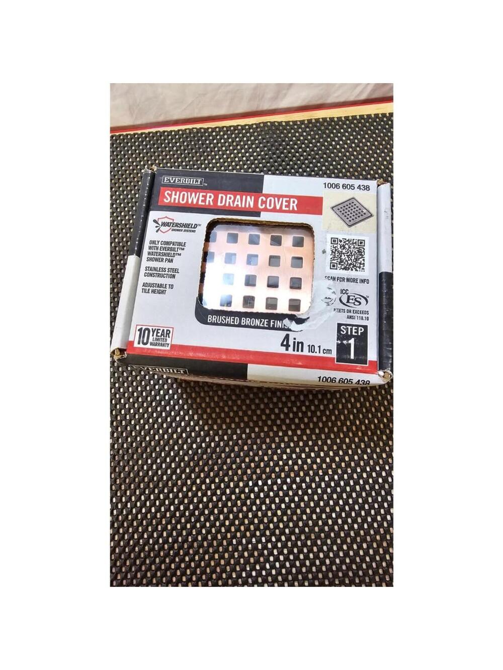Everbilt 4” Shower Drain Cover Brushed Bronze Watershield